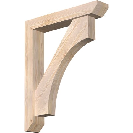 Ekena Millwork Westlake Slat Smooth Bracket w/ Offset Brace, Douglas Fir, 5 1/2"W x 30"D x 36"H BKT0604X30X36WTL06SDF
